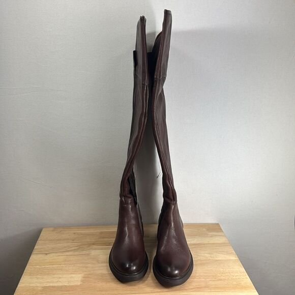 SARTO by Franco Sarto Battina Wide Calf Leather Knee High Boots- Brown- 7.5 M - Picture 2 of 9